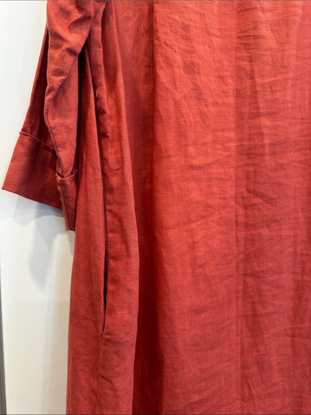 Masai Copenhagen Linen V-Neck Tunic Dress with Pockets, Size M - Picture 4 of 5